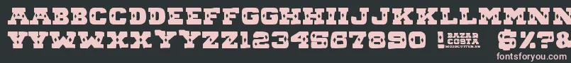 BAZAR COSTA Font – Pink Fonts on Black Background