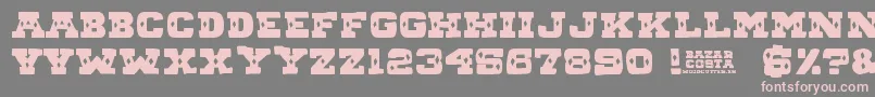 BAZAR COSTA Font – Pink Fonts on Gray Background