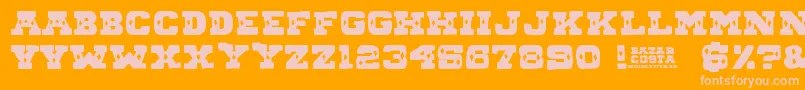 BAZAR COSTA Font – Pink Fonts on Orange Background