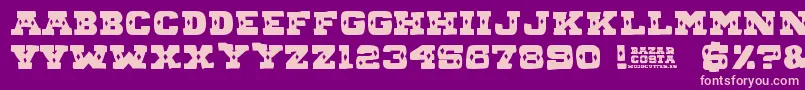 BAZAR COSTA Font – Pink Fonts on Purple Background
