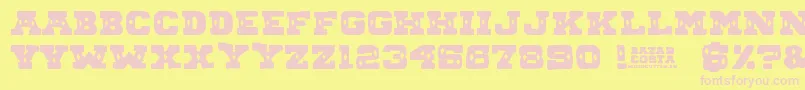 BAZAR COSTA Font – Pink Fonts on Yellow Background