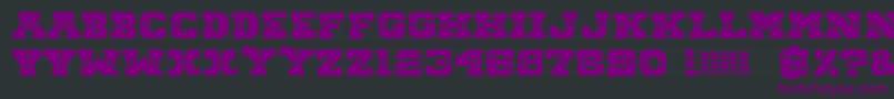 BAZAR COSTA-fontti – violetit fontit mustalla taustalla