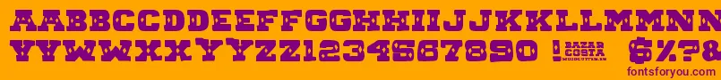 BAZAR COSTA Font – Purple Fonts on Orange Background