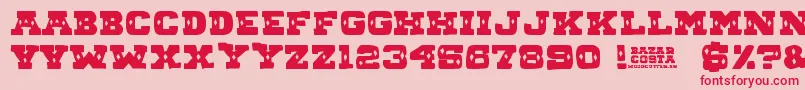 BAZAR COSTA Font – Red Fonts on Pink Background