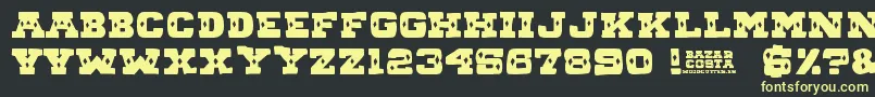 BAZAR COSTA Font – Yellow Fonts on Black Background