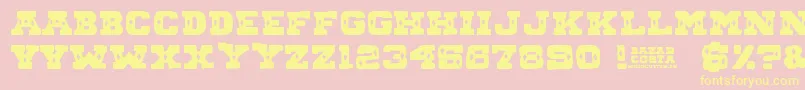 BAZAR COSTA Font – Yellow Fonts on Pink Background