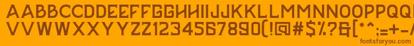 Lisätietoja BAZERD-fontista BAZERD-fontti – ruskeat fontit oranssilla taustalla