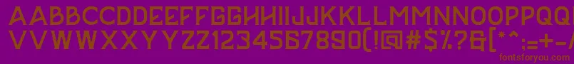 BAZERD Font – Brown Fonts on Purple Background