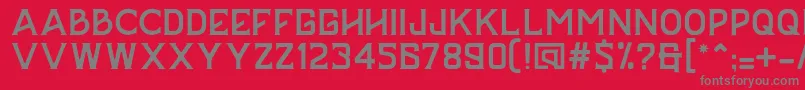 フォントBAZERD – 赤い背景に灰色の文字