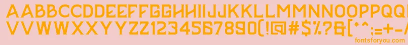 BAZERD Font – Orange Fonts on Pink Background