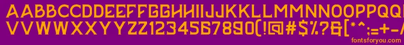 フォントBAZERD – 紫色の背景にオレンジのフォント