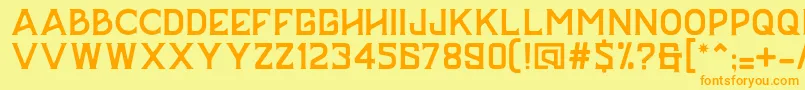 More about BAZERD Font BAZERD Font – Orange Fonts on Yellow Background