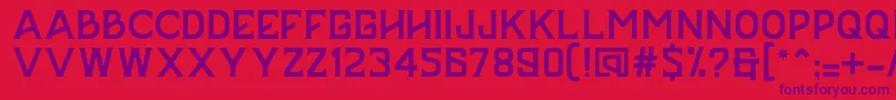 BAZERD Font – Purple Fonts on Red Background