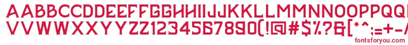 フォントBAZERD – 白い背景に赤い文字