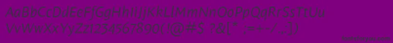 Lisätietoja LeksasansproLightItalic-fontista LeksasansproLightItalic-fontti – mustat fontit violetilla taustalla