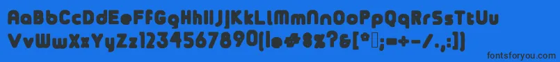 Bazyl Font – Black Fonts on Blue Background