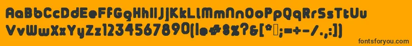 Bazyl Font – Black Fonts on Orange Background