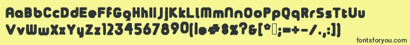 Bazyl Font – Black Fonts on Yellow Background