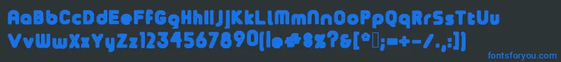 Bazyl Font – Blue Fonts on Black Background