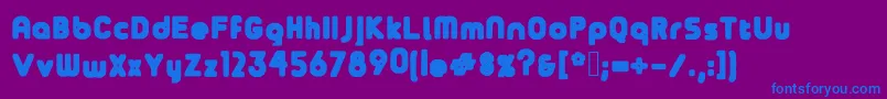 Bazyl Font – Blue Fonts on Purple Background