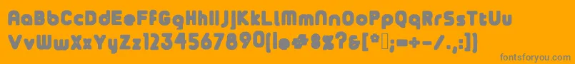 Bazyl Font – Gray Fonts on Orange Background