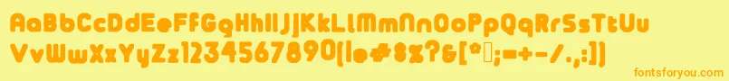 Bazyl Font – Orange Fonts on Yellow Background
