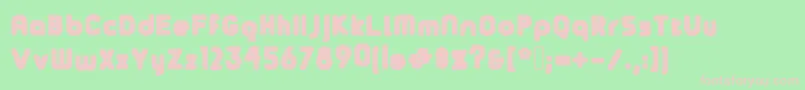 フォントBazyl – 緑の背景にピンクのフォント