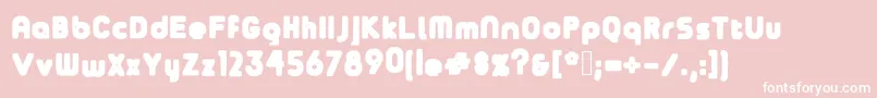 フォントBazyl – ピンクの背景に白い文字