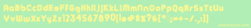 Bazyl Font – Yellow Fonts on Green Background