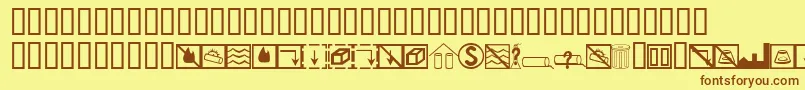 bceepd-fontti – ruskeat fontit keltaisella taustalla