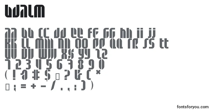 Czcionka BDALM    (120854) – alfabet, cyfry, specjalne znaki