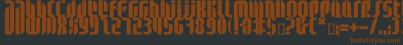 Шрифт BDALM    – коричневые шрифты на чёрном фоне