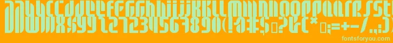 BDALM    Font – Green Fonts on Orange Background