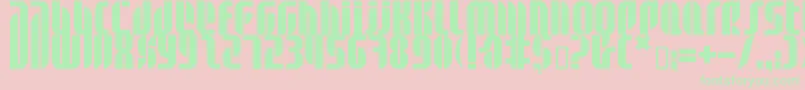 BDALM    Font – Green Fonts on Pink Background