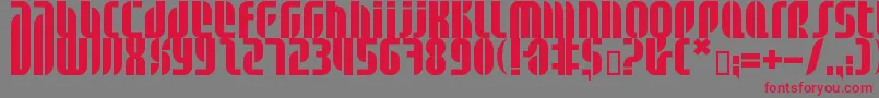 BDALM   -Schriftart – Rote Schriften auf grauem Hintergrund