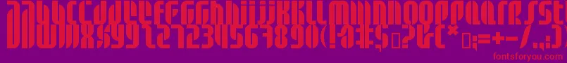 BDALM    Font – Red Fonts on Purple Background