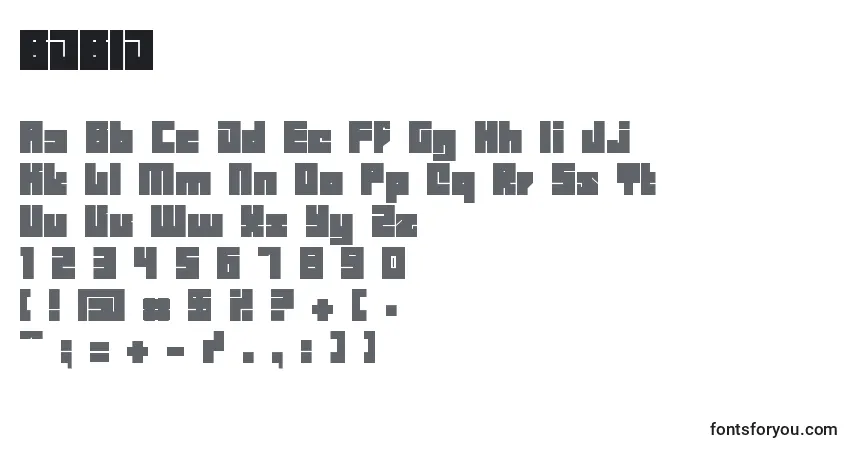 Czcionka BDBID    (120855) – alfabet, cyfry, specjalne znaki