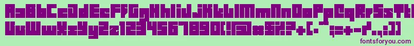 BDBID    Font – Purple Fonts on Green Background