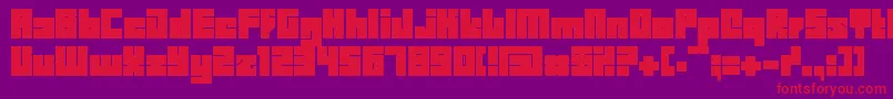 BDBID   -Schriftart – Rote Schriften auf violettem Hintergrund