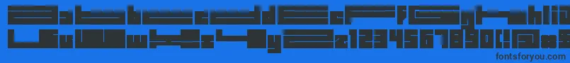 フォントBDBIDL   – 黒い文字の青い背景
