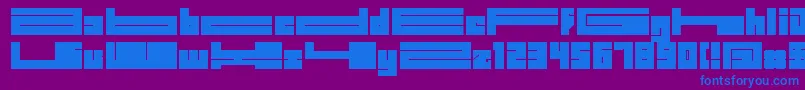 フォントBDBIDL   – 紫色の背景に青い文字