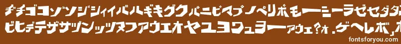 フォントBDWAK    – 茶色の背景に白い文字