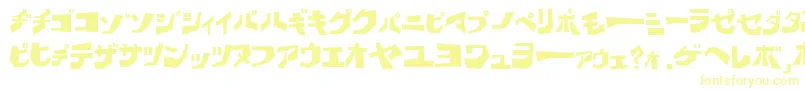 フォントBDWAK    – 白い背景に黄色の文字