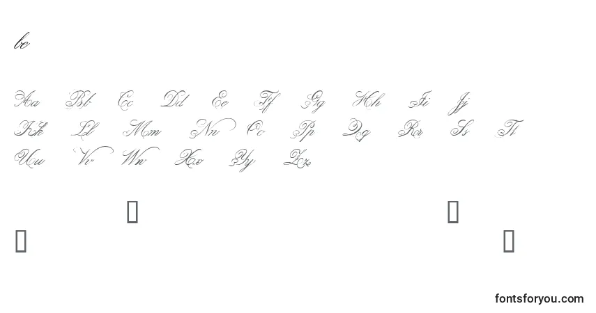 Be       (120858)-fontti – aakkoset, numerot, erikoismerkit