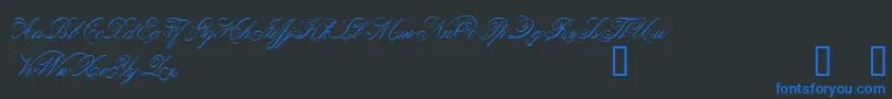 be       Font – Blue Fonts on Black Background