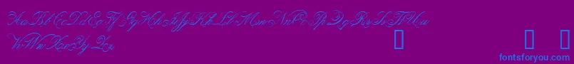 be       Font – Blue Fonts on Purple Background