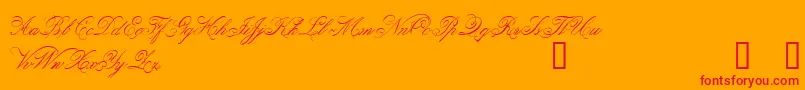 be       Font – Red Fonts on Orange Background