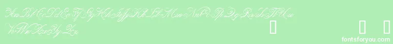 be       Font – White Fonts on Green Background