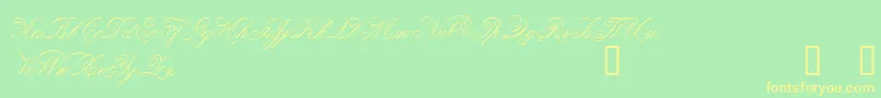 be       Font – Yellow Fonts on Green Background
