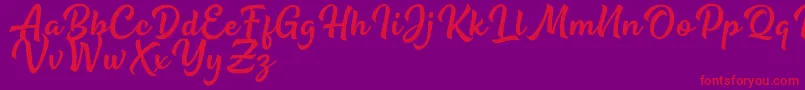 Be Strong regular Font – Red Fonts on Purple Background